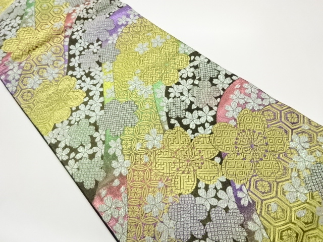 JAPANESE FUKURO OBI / WOVEN SAKURA